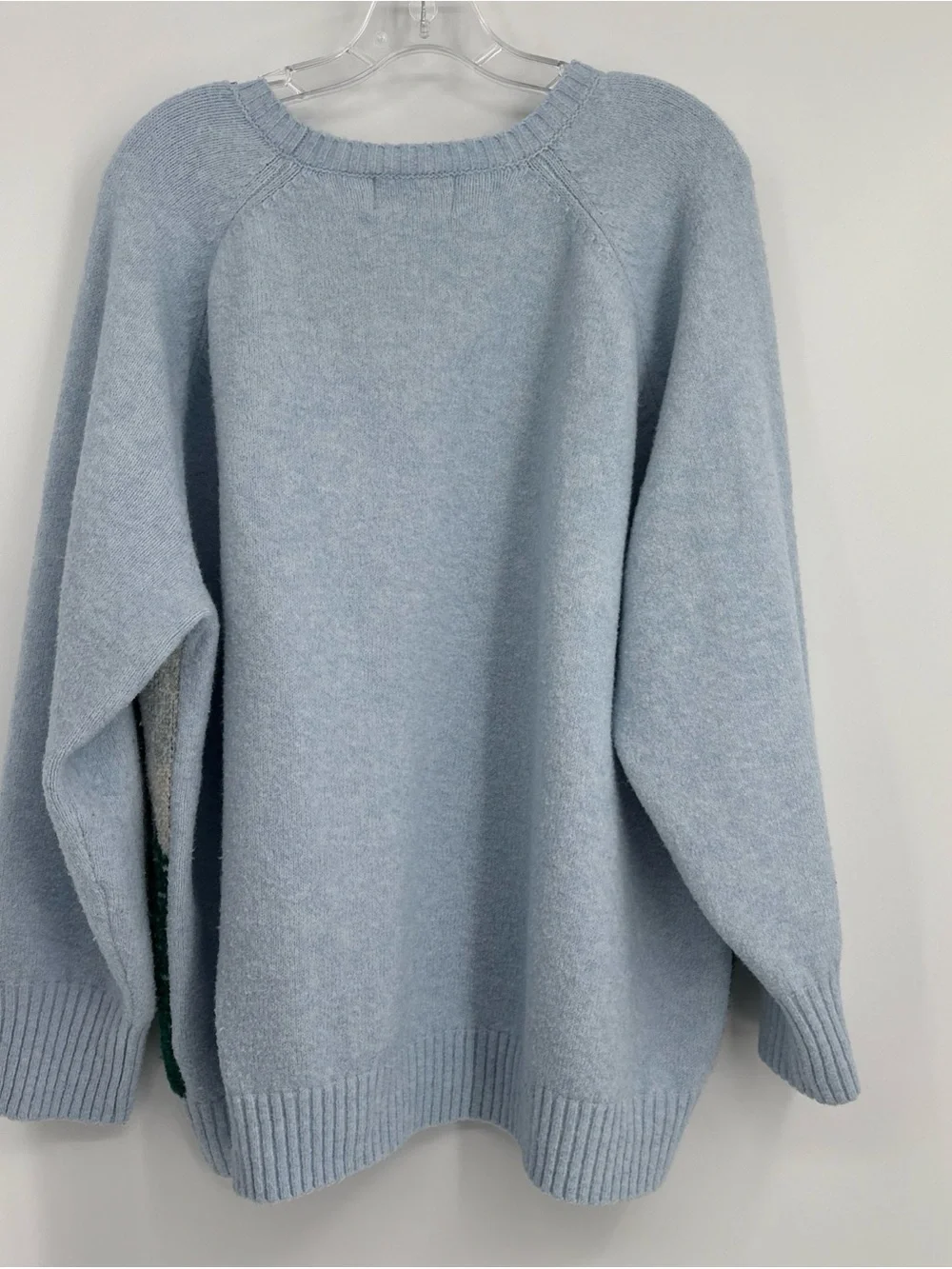 Sz XXL Old Navy Light Blue Scenic Forest Christmas vibes Crewneck Sweater used - Picture 3 of 15